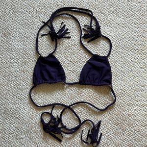 Acacia tie top in plum and size petite (xs)